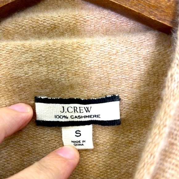 J. Crew - Tan Mock-neck 100 Percent Cashmere Long Sleeve Soft Sweater Size Sm - Picture 7 of 11